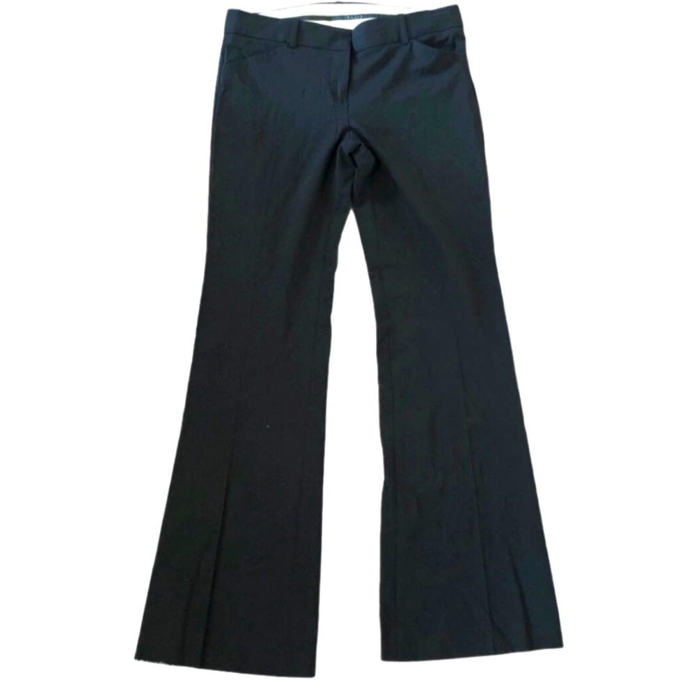 Theory Wool Max C Broadway Stretch Black Dress Pants Boot Flare Career Trouser 6